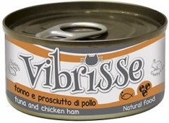 Vibrisse Cat Тунец с куриной ветчиной в желе 70 грамм