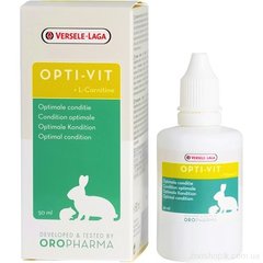 Oropharma Opti-Vit Рідкі вітаміни з L-карнітином для кроликів та гризунів 50 мл