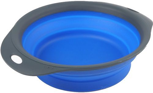 Dexas Collapsible Pet Bowl Складная большая миска для собак Синяя