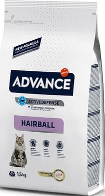 Advance Cat Hairball Turkey & Rice Корм для кошек с индейкой 1.5 кг.