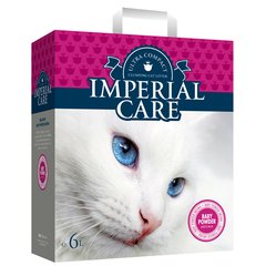 IMPERIAL CARE ультра-комкующийся наполнитель для туалета с ароматом детской пудры 6 кг.