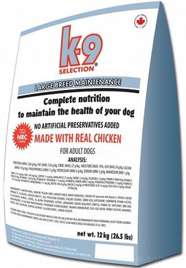 K9 Selection Large Breed Maintenance Сухий корм для собак великих порід 12 кг