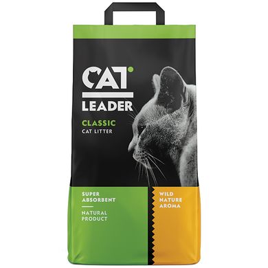 CAT LEADER супер-впитывающий наполнитель для туалетов с ароматом дикой природы 5 кг.