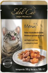Edel Cat Шматочки з куркою та качкою в желе для котів 100 гр