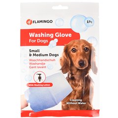 Flamingo Washing Glove Dog рукавиця-серветка для миття без води для собак S