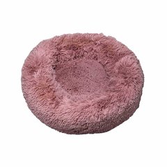 Лежак плюшевий для тварини PONCHIK , круглий (рожевий) 65 см, 15кг M