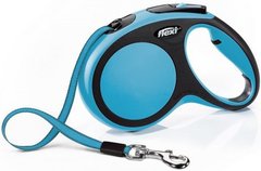 Flexi New Comfort M - поводок-рулетка для собак до 25 кг, лента, 5 м Голубой