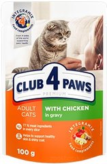 Клуб 4 лапи Premium з куркою в соусі для котів