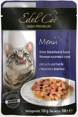 Edel Cat Шматочки з лососем та фореллю в соусі для котів 100 гр