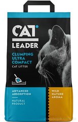CAT LEADER ультра-комкующийся наполнитель для туалетов с ароматом дикой природы 5 кг.