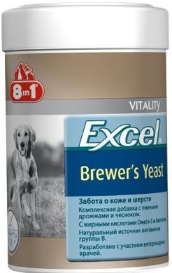8 in1 Excel Brewers Yeast Витамины с чесноком для собак и кошек 140 таблеток