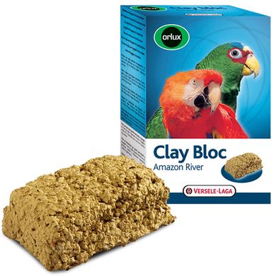 Versele-Laga Orlux Clay Bloc Amazon River Минеральный блок с глиной для крупных попугаев 70 грамм