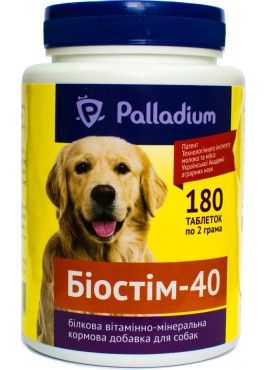 Palladium Биостим-40 Белковая минерально-витаминная добавка для собак 180 штук