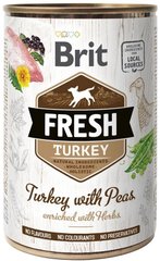 Brit Fresh Dog Консервы с индейкой и горошком 400 грамм