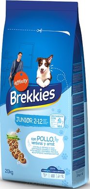 Brekkies Dog Junior для молодых собак с курицей 20 кг