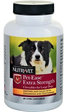 Nutri-Vet Pet Ease Extra Успокаивающее анти-стресс средство для собак 60 таб
