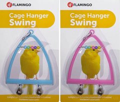 Flamingo Swing+Abacus+Bell Жердочка, колокольчик и счеты в клетку 10х13 см