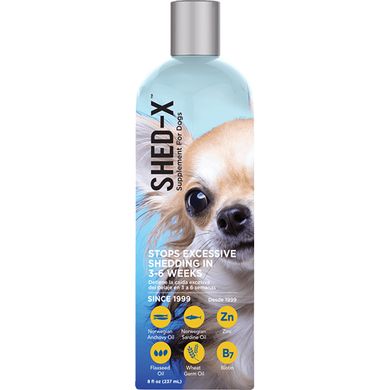 SynergyLabs Shed-X Dog добавка для шерсти против линьки для собак 237 мл