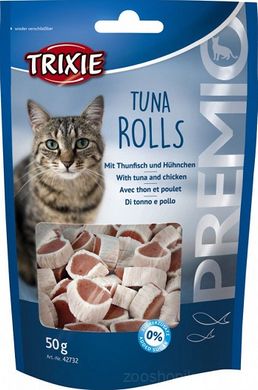 Trixie Premio Tuna Rolls лакомство для кошек с тунцом и курицей 50 грамм