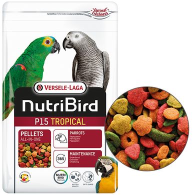 Versele-Laga NutriBird P15 Tropical Сухий корм для великих папуг 1 кг
