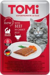 TOMi Cat Beef in carrot jelly Вологий корм з яловичиною в морквяному соусі для котів