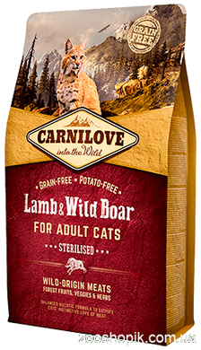 Carnilove Cat Lamb & Wild Boar Sterilised 400 грамм
