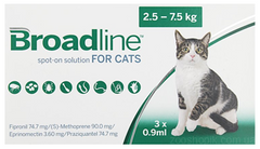 Broadline Спот-он капли от паразитов для котов от 2,5 до 7.5 кг. (1 шт) 1 шприц