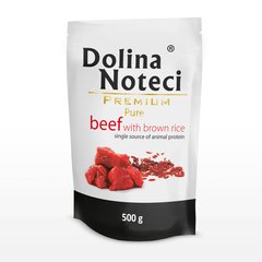 Пауч Dolina Noteci Premium Pure для собак алергіків з яловичиною та корич. рисом, 500 гр (10 шт/уп)