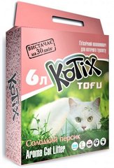 Kotix Tofu Honey Peach Соєвий наповнювач для котячого туалету з ароматом персика