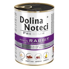 Корм конс.Dolina Noteci Premium для собак з кроликом та журавлиною, 400 гр (24 шт/уп)