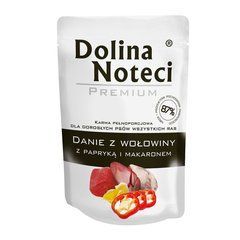 Пауч Dolina Noteci Premium Danie для взрослых собак всех пород говядина с паприкой и лапшой 100г 5902921301226