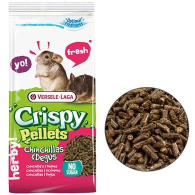 Versele-Laga Crispy Pellets Chinchilla гранульована зернова суміш корм для шиншил та дегу 1 кг.