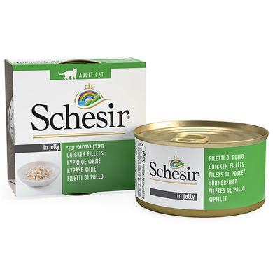 Schesir Chicken (курка) Натуральні консерви для котів, банку 85 г