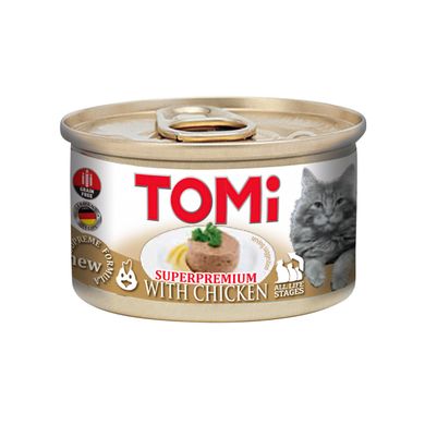 TOMi Cat Chicken Консервы с курицей для котов, мусс