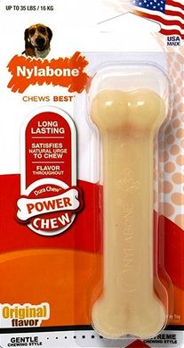Nylabone Dura Chew Жевательная игрушка кость для собак с мощным стилем грызения, оригинальный вкус PETITE 9,5 см