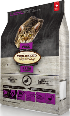 Oven-Baked Tradition Cat Duck Grain Free Беззерновой корм с уткой для кошек 350 грамм