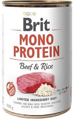 Brit Mono Protein Dog Консервы с говядиной и рисом 400 грамм