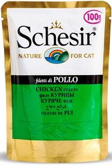 Schesir Chicken Fillet (Філе курки) Натуральні консерви для котів, пауч 100 г