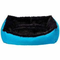 Лежак для тварини JELLYBEAN ,прямокутний (блакит/чорний) 50*38*19 см, 7 кг S