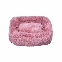 Лежак плюшевий для тварини PONCHIK ,прямокутний (рожевий) 78*60*22 см, 25 кг L