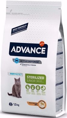 Advance Cat Sterilized Junior Сухий корм для стерилізованих котів та кошенят 10 кг