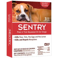 Sentry капли от блох, клещей и комаров для собак весом 15-30 кг 1 пипетка