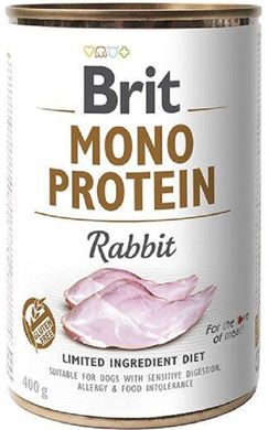 Brit Mono Protein Dog Консервы с кроликом 400 грамм