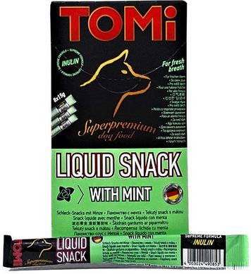 TOMi Liquid Snack Mint&Inulin Жидкое лакомство с мятой для собак