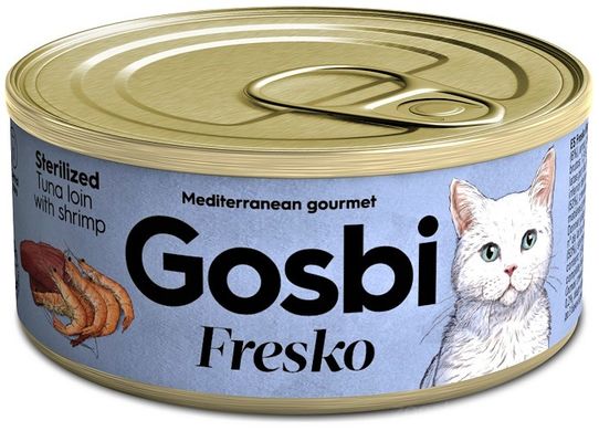 Gosbi Fresko Cat Adult Sterilized Tuna with Shrimp Консерва з тунцем та креветками 70 гр