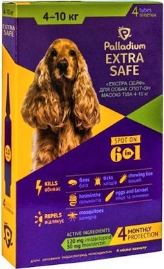 Palladium Extra Safe Краплі від паразитів для собак 4-10 кг 1 шт