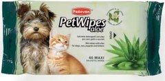 Padovan Pet Wipes Aloe влажные салфетки с алоэ вера и ароматом зеленого чая для собак и кошек