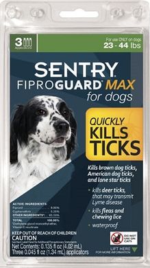 FiproGuard MAX капли от блох, клещей и вшей для собак 10-20 кг 1 пипетка