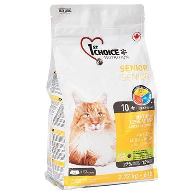 1st Choice Senior Cat сухой корм для пожилых кошек 2.72 кг.