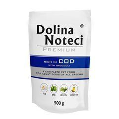 Пауч Dolina Noteci Premium консервы для собак с треской и брокколи 500г 5902921300816